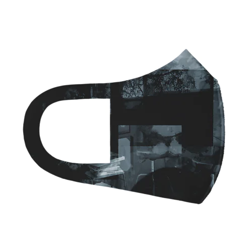 Black Abstract Image Face Mask