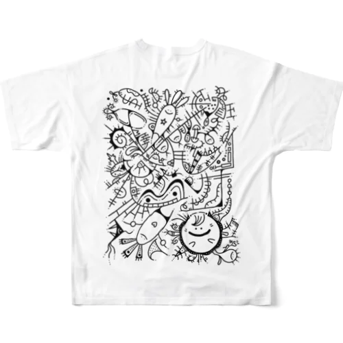 ライン遊び2 フルグラフィックTシャツ