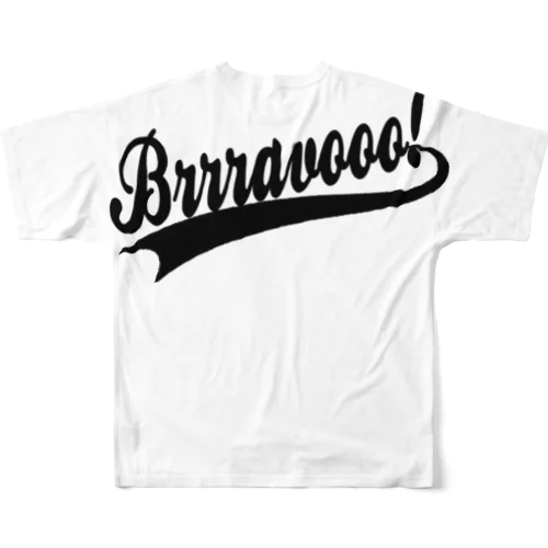 Brrravooo!ビッグロゴT フルグラフィックTシャツ