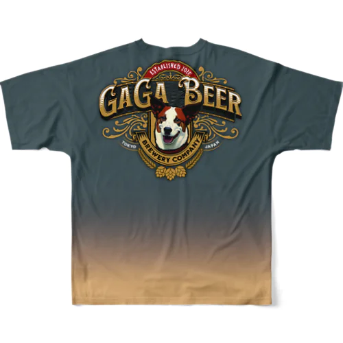 GaGa Beer Label Full Graphic T フルグラフィックTシャツ