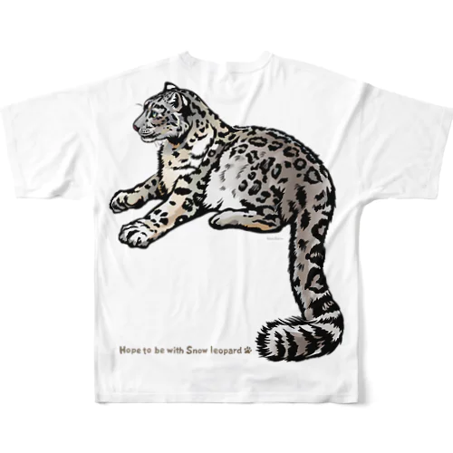 ユキヒョウ！part1　Snow leopard All-Over Print T-Shirt
