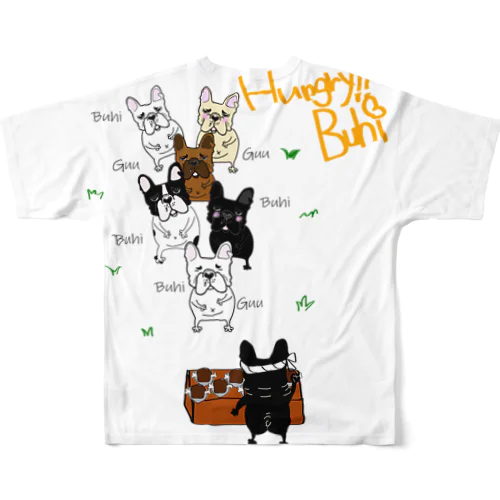 HungryBUHI NEW フルグラフィックTシャツ