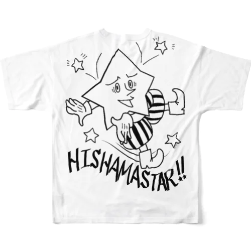 HISHAMASTAR!! （東北弁：ひしゃますた） フルグラフィックTシャツ