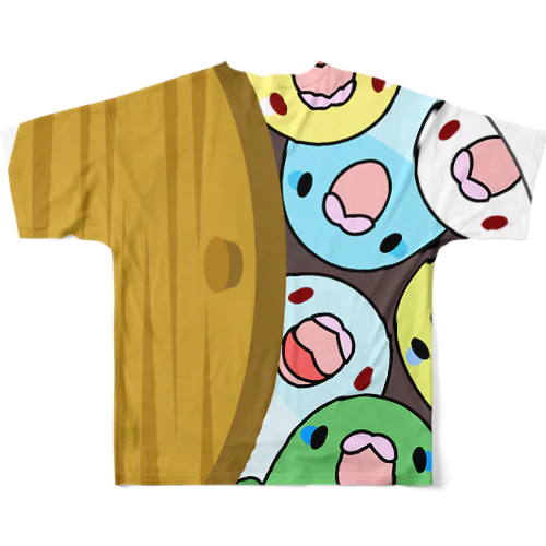 三密です！むちむちマメルリハさん【まめるりはことり】 All-Over Print T-Shirt