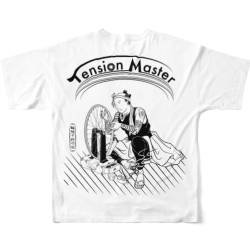 tension master #2 (black ink) フルグラフィックTシャツ