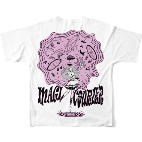 “MAGI COURIER” pink #2 All-Over Print T-Shirt