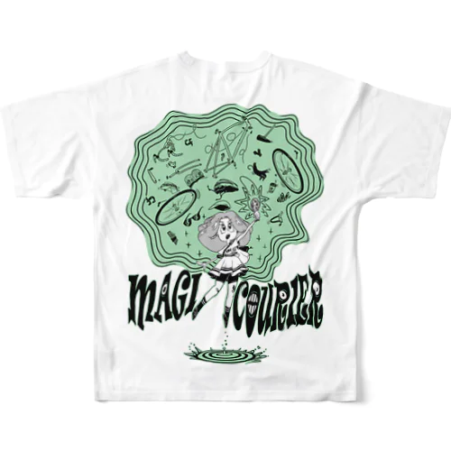 “MAGI COURIER” green #2 フルグラフィックTシャツ