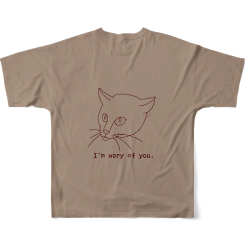 警戒中の猫 All-Over Print T-Shirt