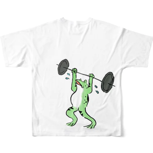 バーベル上げ。蛙ver. All-Over Print T-Shirt