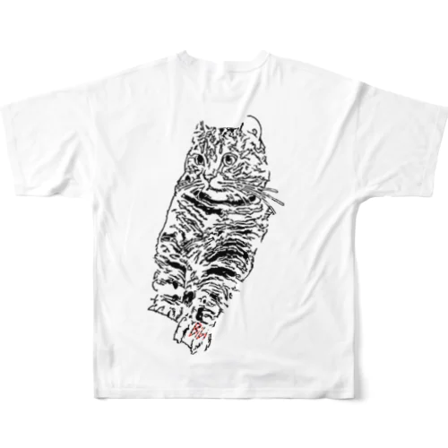 ねこち（Bibi）ほあ フルグラフィックTシャツ