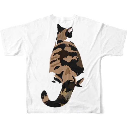 三毛猫Tシャツ フルグラフィックTシャツ