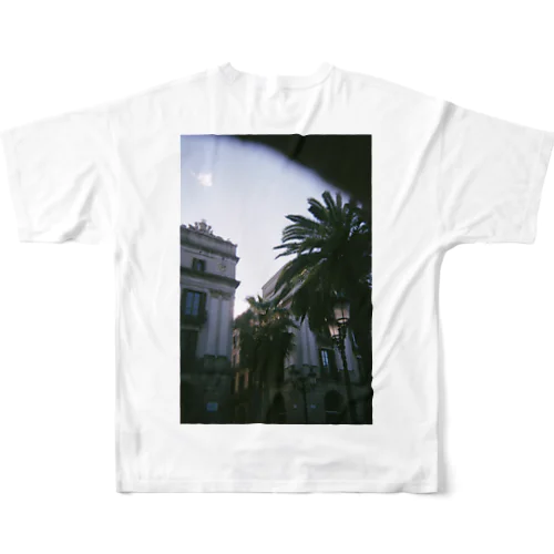 2020Barcelona sleepy eyes フルグラフィックTシャツ