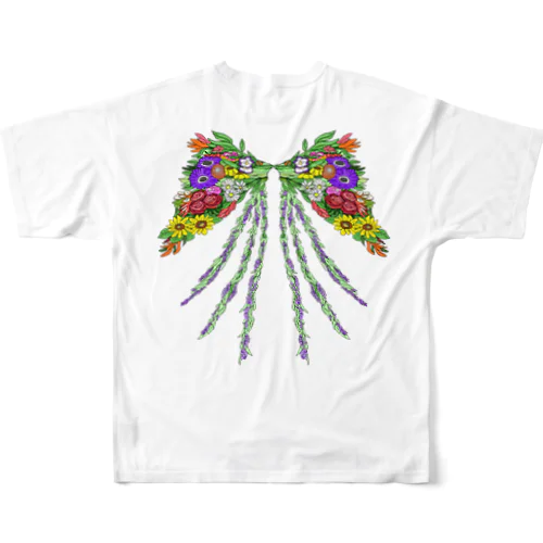 花の羽根 フルグラフィックTシャツ