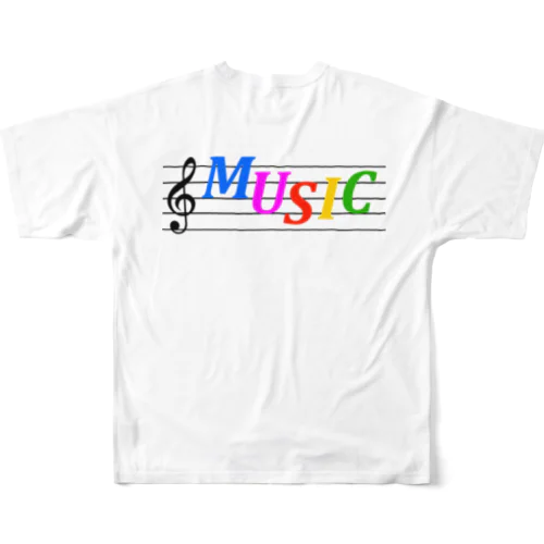 MUSIC フルグラフィックTシャツ