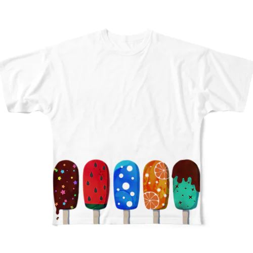 popsicle フルグラフィックTシャツ