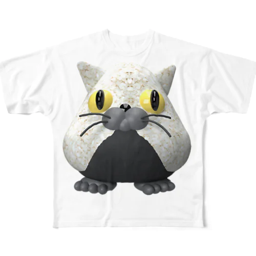 猫おにぎり🐱🍙（猫味） フルグラフィックTシャツ