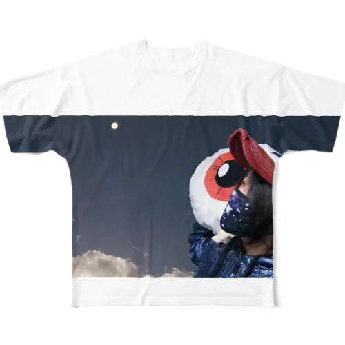 月が綺麗ですね All-Over Print T-Shirt