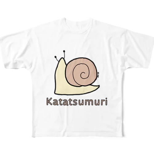 Katatsumuri (カタツムリ) 色デザイン フルグラフィックTシャツ