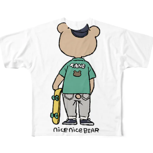 NICEボードくま All-Over Print T-Shirt