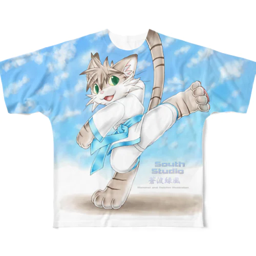 フルグラフィックTシャツ・両面（猫キック） フルグラフィックTシャツ