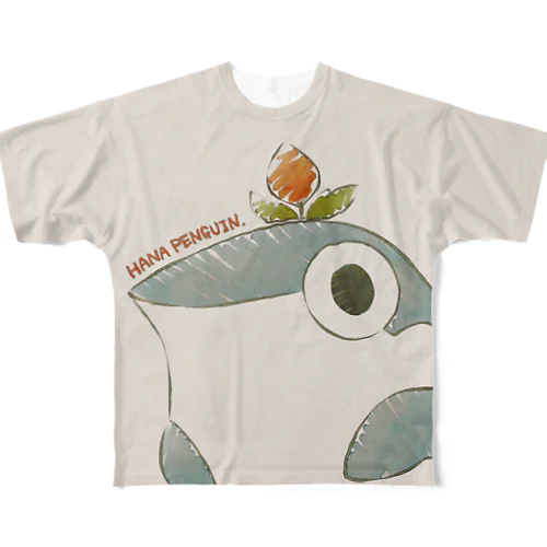 花ペンギン ~ドあっぷ~ All-Over Print T-Shirt