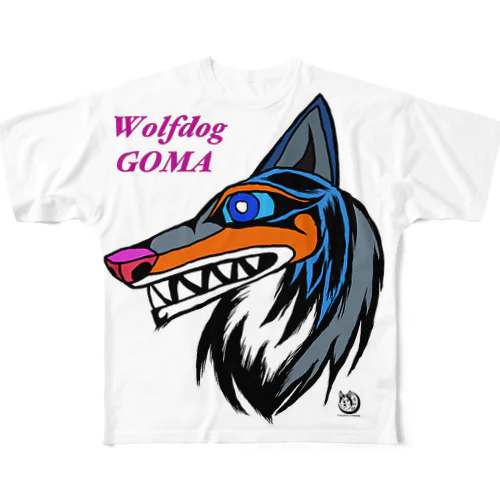 狼犬ごま All-Over Print T-Shirt