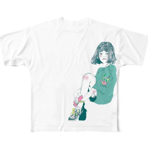 サブカル女子 フルグラフィックTシャツ