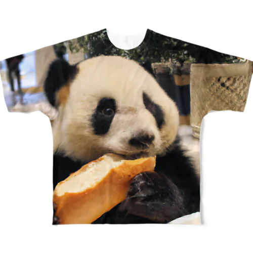 パン食うパンダ フルグラフィックTシャツ