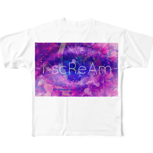 i scReAm (eye color) All-Over Print T-Shirt