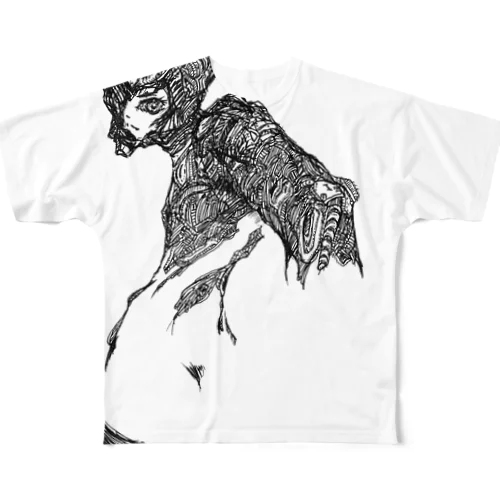 メカ・ガール All-Over Print T-Shirt