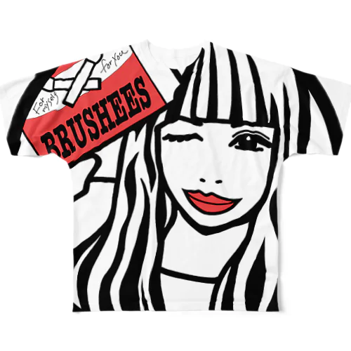 BRUSHEESオリジナル フルグラフィックTシャツ