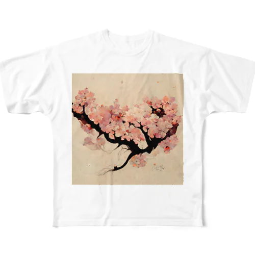 AI「桜」Tシャツ（2） フルグラフィックTシャツ