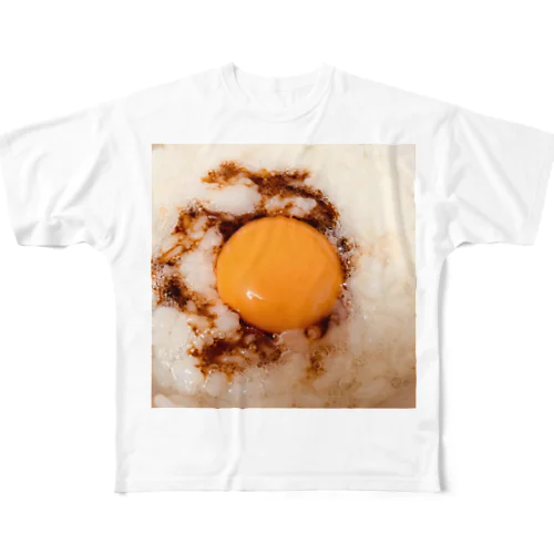 卵かけご飯、 All-Over Print T-Shirt