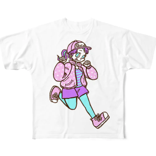 Gurumi girl_Pastel All-Over Print T-Shirt