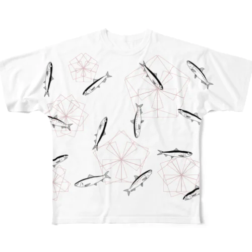 MISSION☆カタボシイワシを探せ！【ホワイト】 All-Over Print T-Shirt