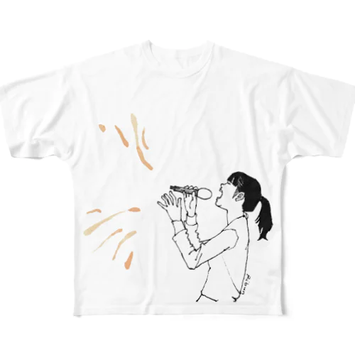 シンキングガール All-Over Print T-Shirt