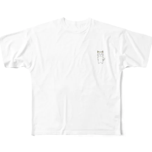 無愛想なサバトラ猫くん All-Over Print T-Shirt