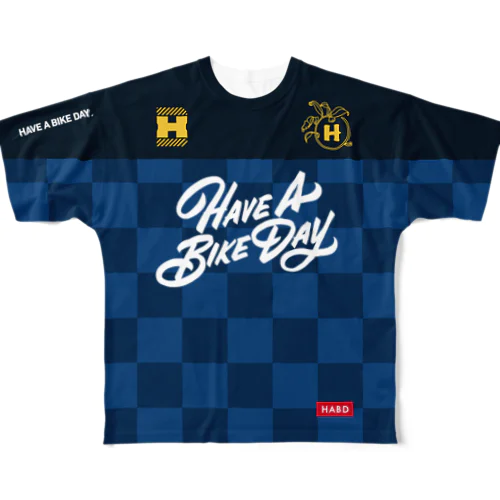 HABDmoto(navy/blue) フルグラフィックTシャツ