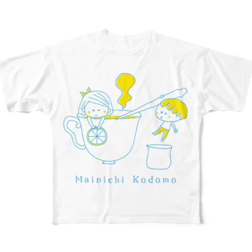 Mainichi kodomo lemon tea フルグラフィックTシャツ