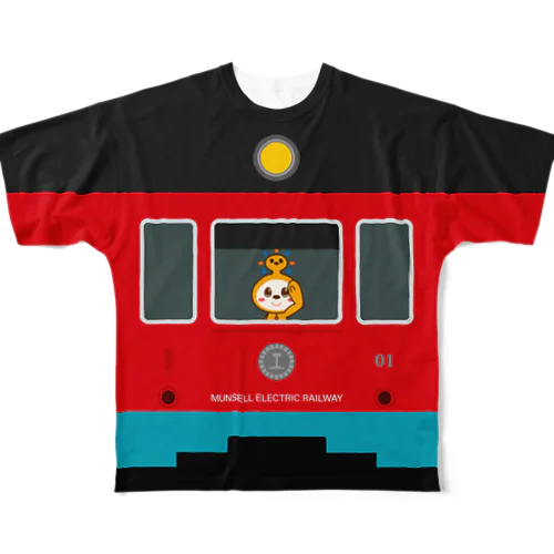 満西瑠電気鉄道 All-Over Print T-Shirt