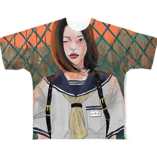 フェンス フルグラフィックTシャツ