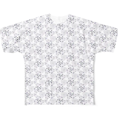 白猫パンチ All-Over Print T-Shirt