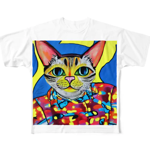 ファンキーcat All-Over Print T-Shirt