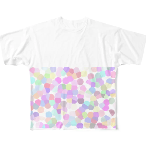 混む dots フルグラフィックTシャツ