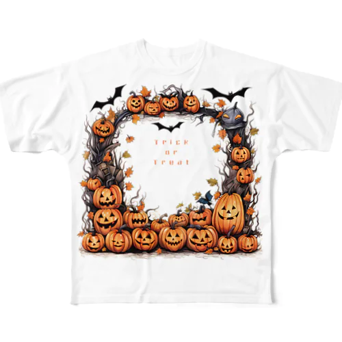 Trick or Treat　ガボだらけ All-Over Print T-Shirt