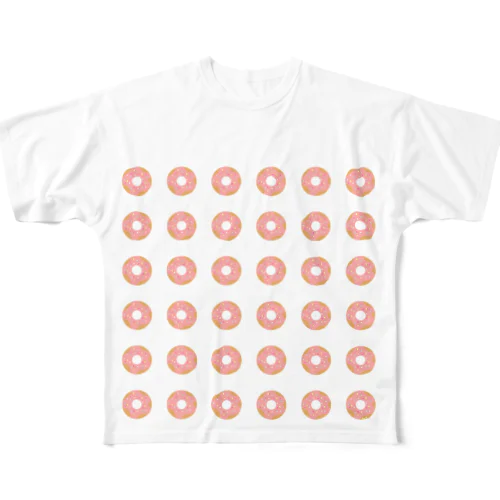 ストロベリーチョコレートドーナツ作りました All-Over Print T-Shirt