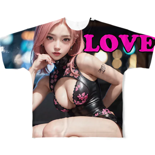 愛の銃弾♡　The Bullet of Love♡ フルグラフィックTシャツ