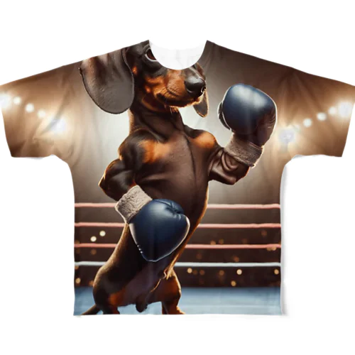 ドック　ボクシング　チャンピオンシップ フルグラフィックTシャツ