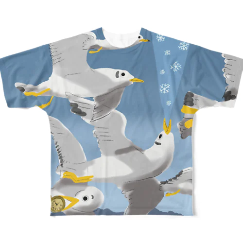 カモメ　seagulls   All-Over Print T-Shirt