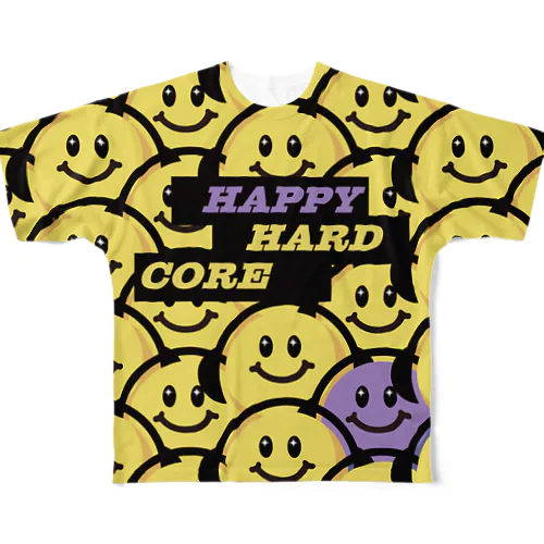 HAPPY HARDCORE Tシャツ フルグラフィックTシャツ